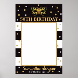 Affiche Cadre de masque de prop de photo d'anniversaire de