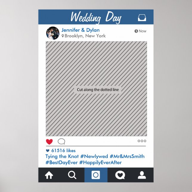 Affiche Cadre de médias sociaux pour accessoires de photos (Devant)