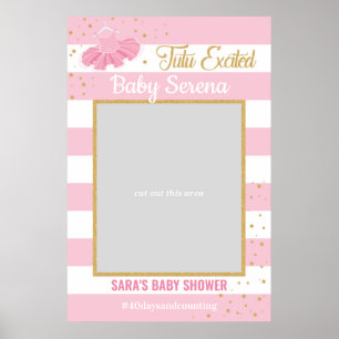 Affiche Cadre de Photo de Prop Tutu Ballerina Baby Shower 