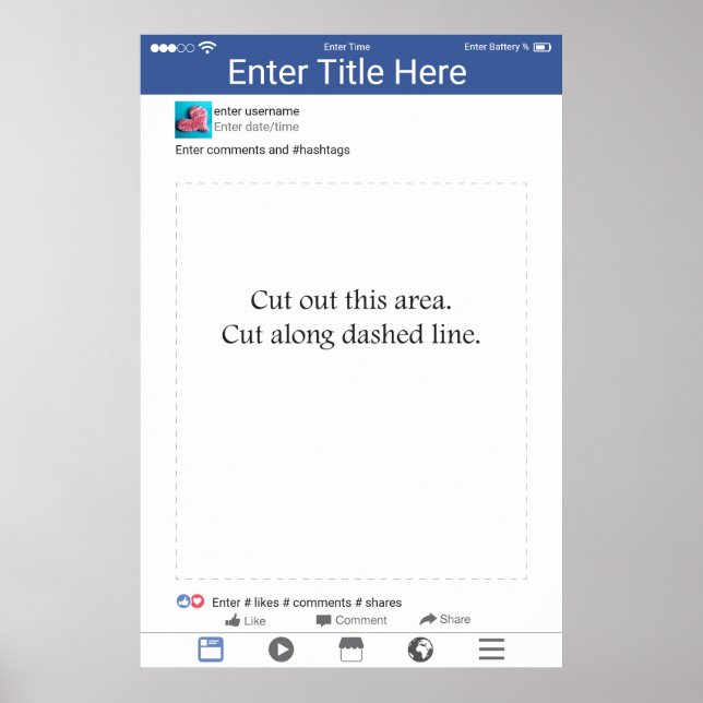 Affiche Cadre de photomaton Accessoires Conception pour le (Devant)