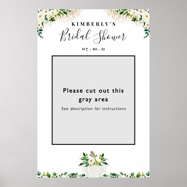 Affiche Cadre de Photomaton de Mariage avec Citrouille (Devant)