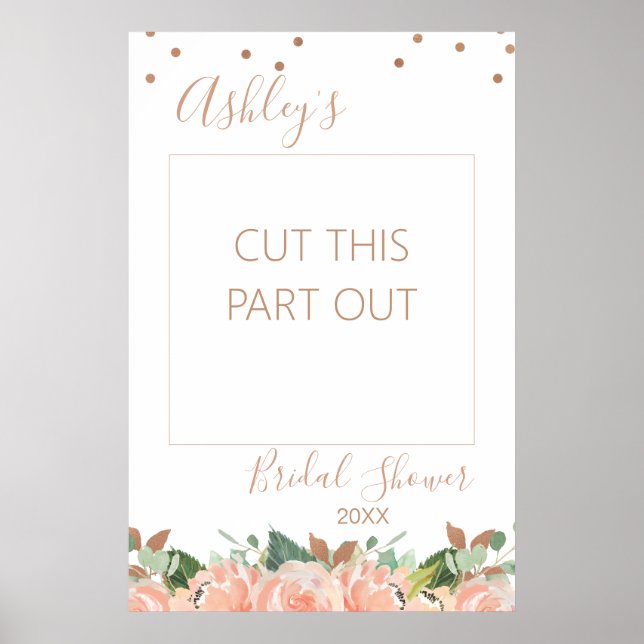 Affiche Cadre de photomaton de mariage rose gold (Devant)