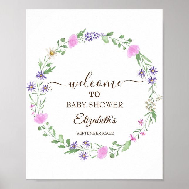 Affiche  Cadre de Prairie de Fleurs Sauvages  (Devant)