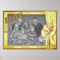 Cadre de ruban en satin Love Ajoutez votre photo
