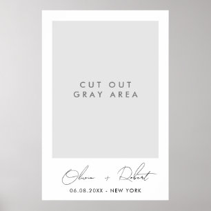 Affiche Cadre de selfie minimaliste Mariage