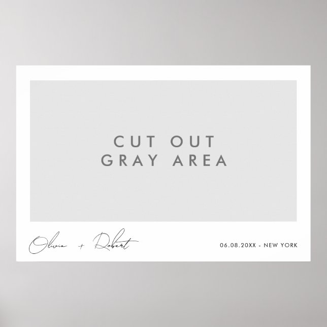 Affiche Cadre de selfie minimaliste Mariage (Devant)