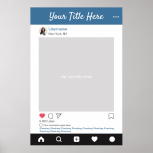 Affiche Cadre de selfie pour photo prop personnalisé Insta