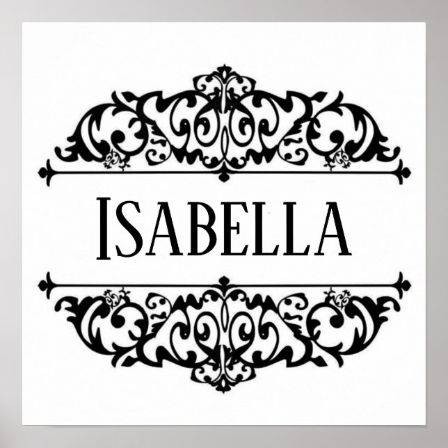 Affiche Cadre filigrané avec nom personnalisé  (Devant)