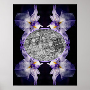 Affiche Cadre Fleur Iris Japonais Créez votre propre photo