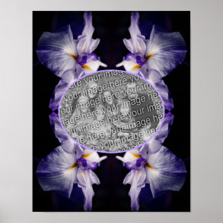 Affiche Cadre Fleur Iris Japonais Créez votre propre photo