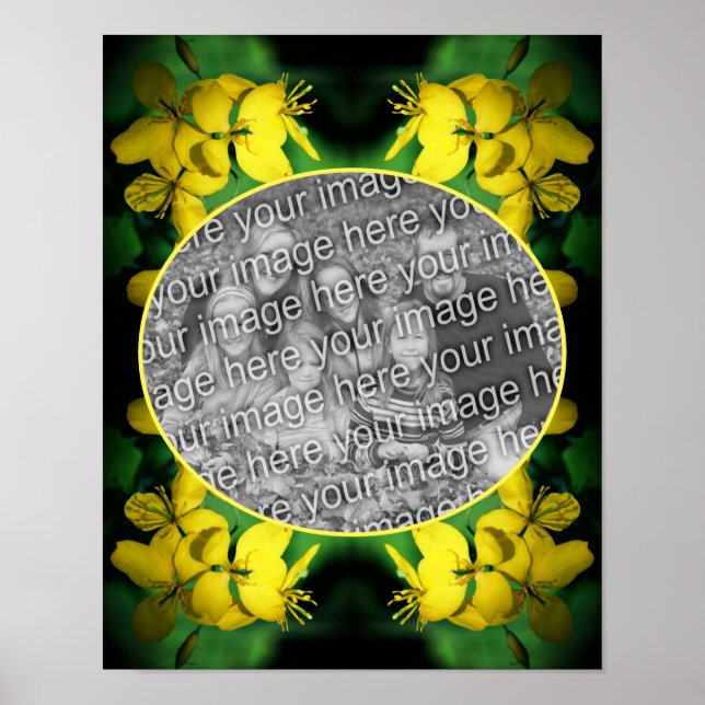Affiche Cadre Fleur sauvage Jaune Créez votre propre photo (Devant)