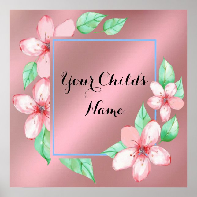 Affiche Cadre Floral (Devant)