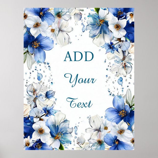Affiche Cadre floral de mariage (Devant)