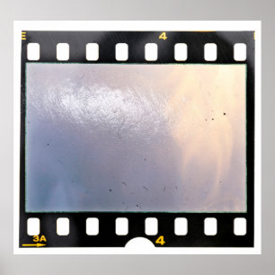 Affiche Cadre ou bande de film 35mm vierge sur arrière - p