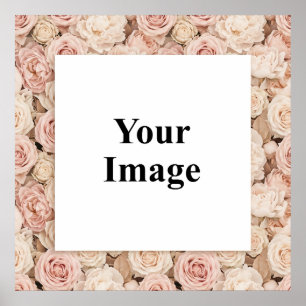 Affiche Cadre photo Blush Vintage Rose