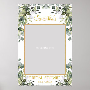 Affiche Cadre photo de feuillage de verdure luxuriante et 