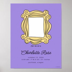 Affiche Cadre photo FRIENDS™ Statistiques de naissance d