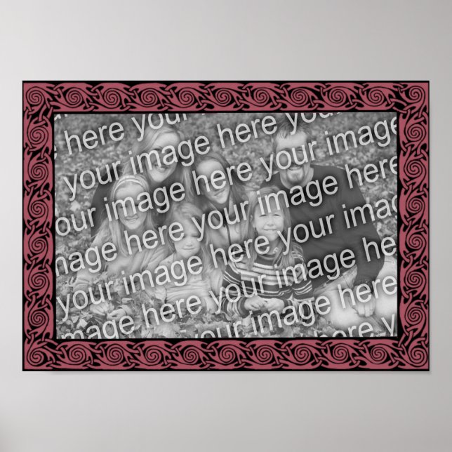 Affiche Cadre Plum Design Celtique Ajouter Votre Photo (Devant)