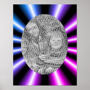 Affiche Cadre Rays Colorés Ajouter Votre Photo