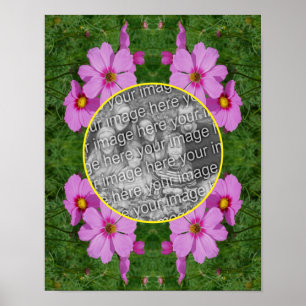 Affiche Cadre rose Cosmos Ajoutez Votre Propre Photo