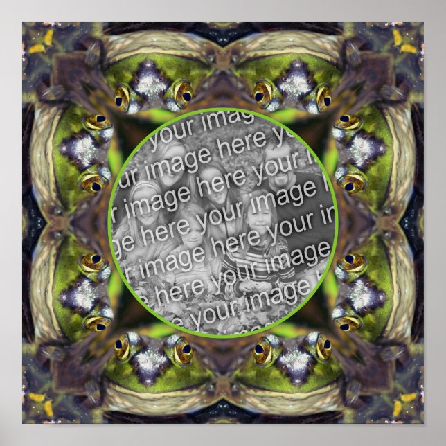 Affiche Cadre visage grenouille souriante Créez votre prop (Devant)