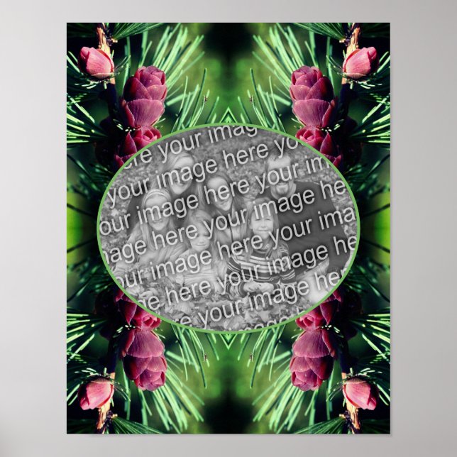 Affiche Cadres de cônes de pin miniature Créez votre propr (Devant)