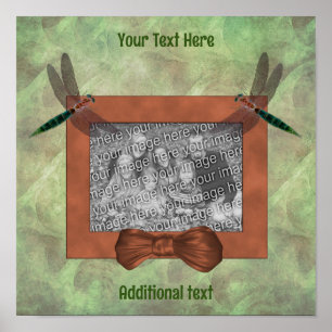 Affiche Cadres de libellules mignons Créer votre propre ph