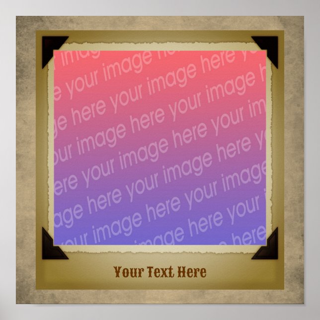 Affiche Cadres du Scrapbook Créez votre propre photo (Devant)