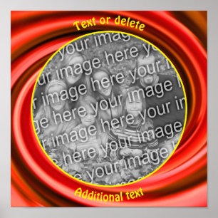 Affiche Cadres Red Swirls Créez votre propre photo