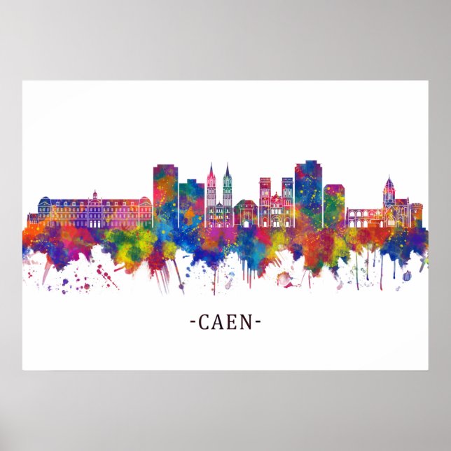Affiche Caen France Skyline (Devant)