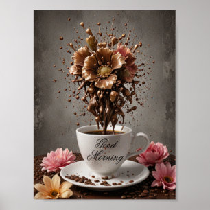 Affiche Café à la fleur de chocolat