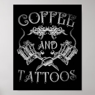 Affiche Café Artiste De Tatouage Café Et Tatouages Inkin