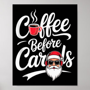 Affiche Café avant les chants de Noël Drôle amateur de caf