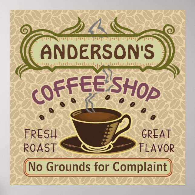 Affiche Café avec Coupe Créez votre propre personnalisatio (Devant)