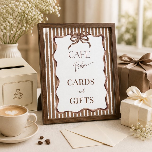 Affiche Cafe Bebe Bébé Est En Train De Brasser Du Café Fav (Créateur téléchargé)
