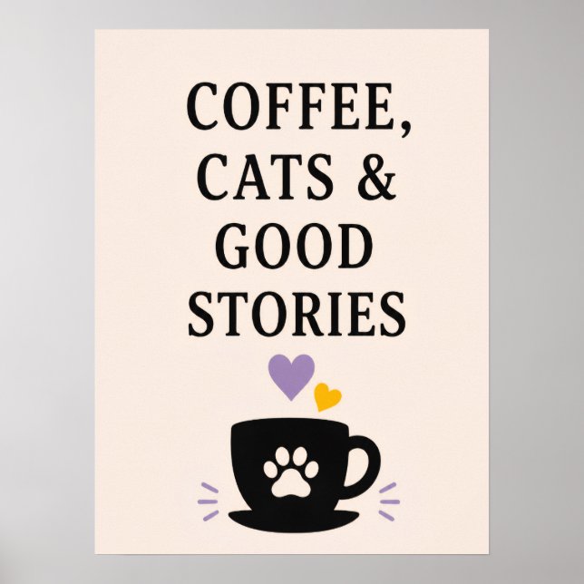Affiche Café, chats & belles histoires (Devant)