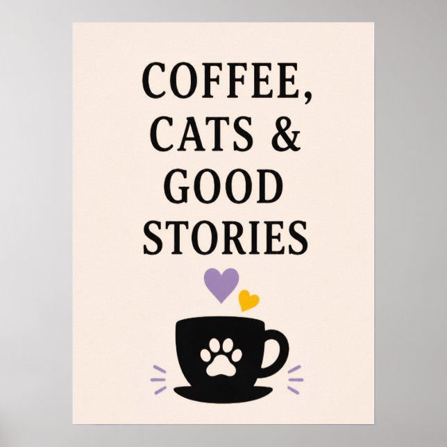 Affiche Café, chats & belles histoires (Devant)