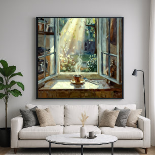 Affiche Café chaud - Style Art de vie de moulage