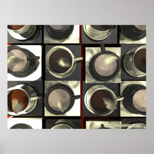 Affiche Café Checkered