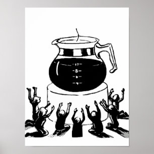Affiche Café classique rétro et vintage, Worship Coffee