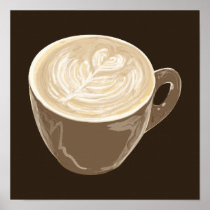 Affiche café coeur