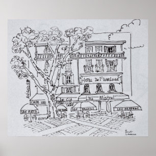 Affiche Café Courtyard   Hôtel del'Horloge, Avignon