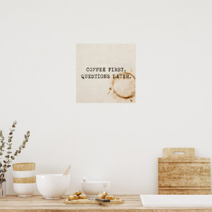 Affiche Café d'abord