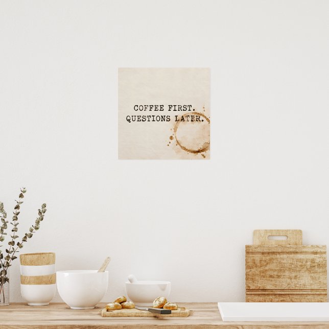 Affiche Café d'abord (Cuisine)