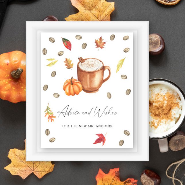 Affiche Café d'automne - Conseils et voeux pour les jeunes (Créateur téléchargé)