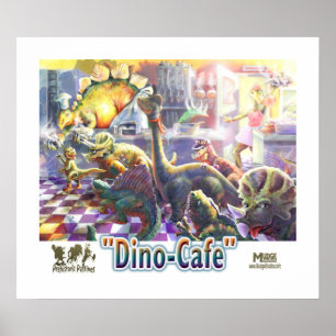 Affiche Café Dinosaur