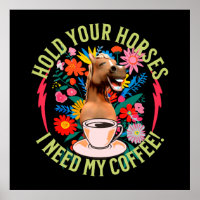 Café drôle de cheval amateur d'humour