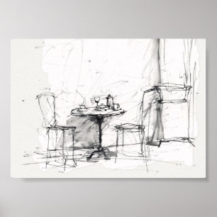 Affiche Café en plein air - Café relaxant