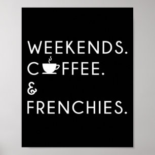 Affiche Café Et Français - Frenchie Bulldog