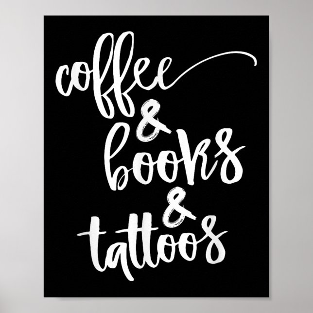 Affiche Café Et Livres Et Tatouages (Devant)